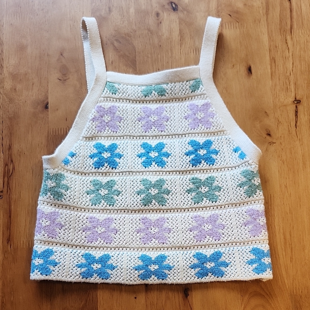 Hippie Rose | Multicolor Knit Top Size S